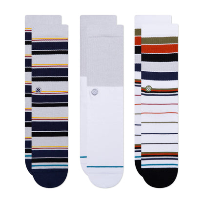 Stance Crew Destin Socks [3 Pack] (Medium, Grey)