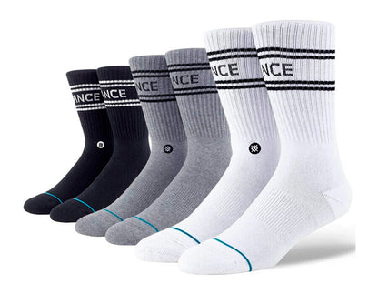 Stance Basic Crew Socks [6 Pack] (Medium, Black)
