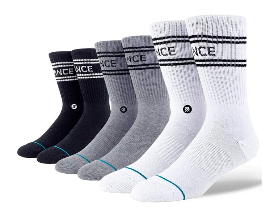 Stance Basic Crew Socks [6 Pack] (Large, Black)