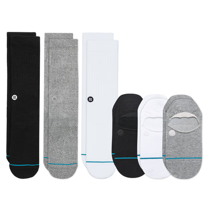 Stance Icon Mixed Socks [6 Pack] (Large, Medium)