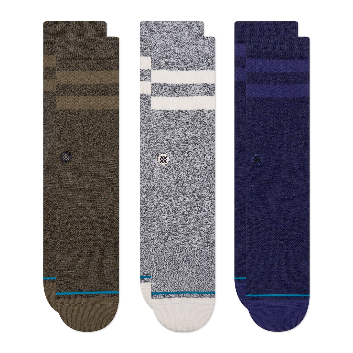 Stance Crew The Joven Socks [3 Pack] (Small, Grey)