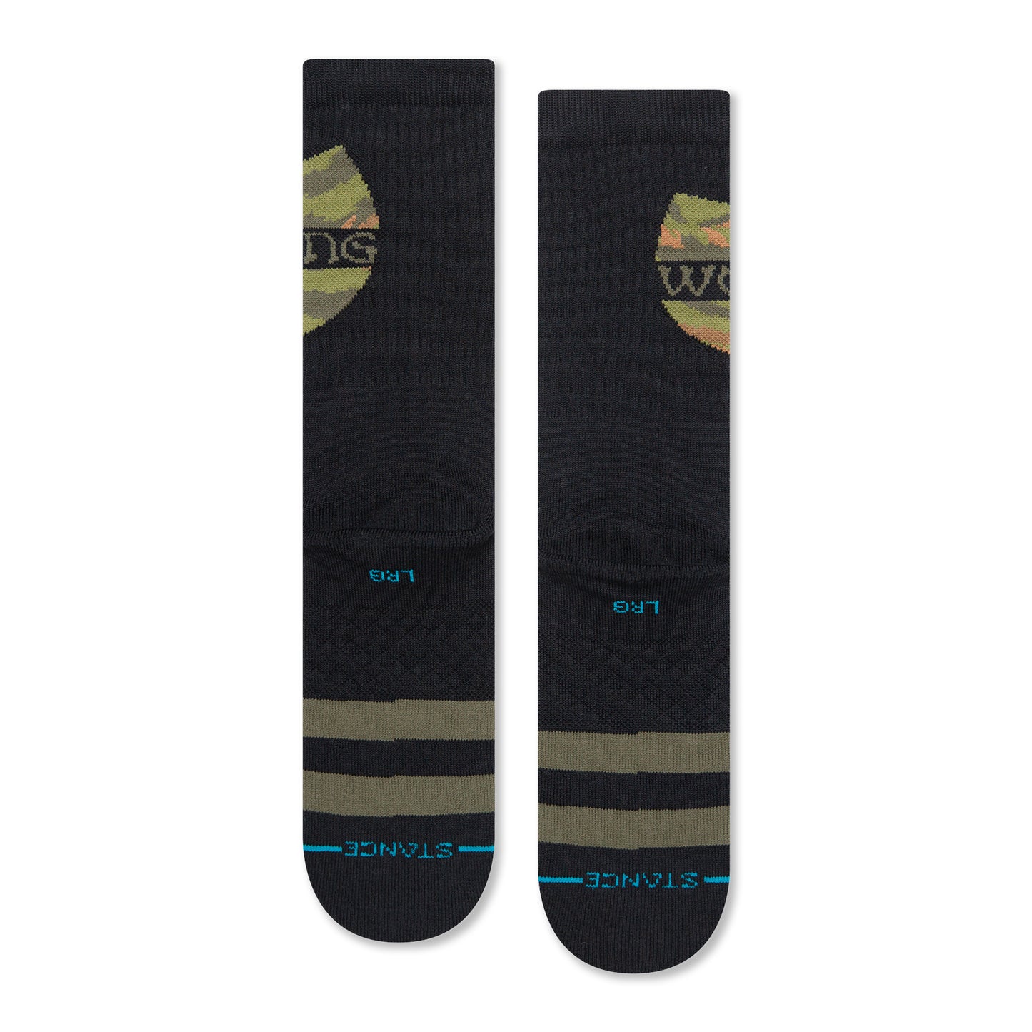 Stance Clan In Da Front Crew Socks (Medium, Black)