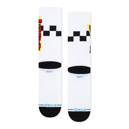 Stance Gnarly Crew Socks (Medium, White)