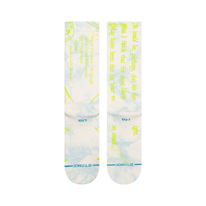 Stance Merry Grinchmas Crew Socks (Medium, Offwhite)