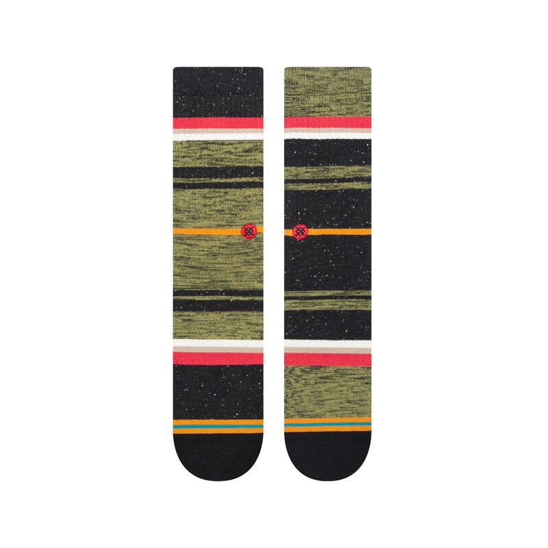 Stance Sleighed Crew Socks (Large, Olive)