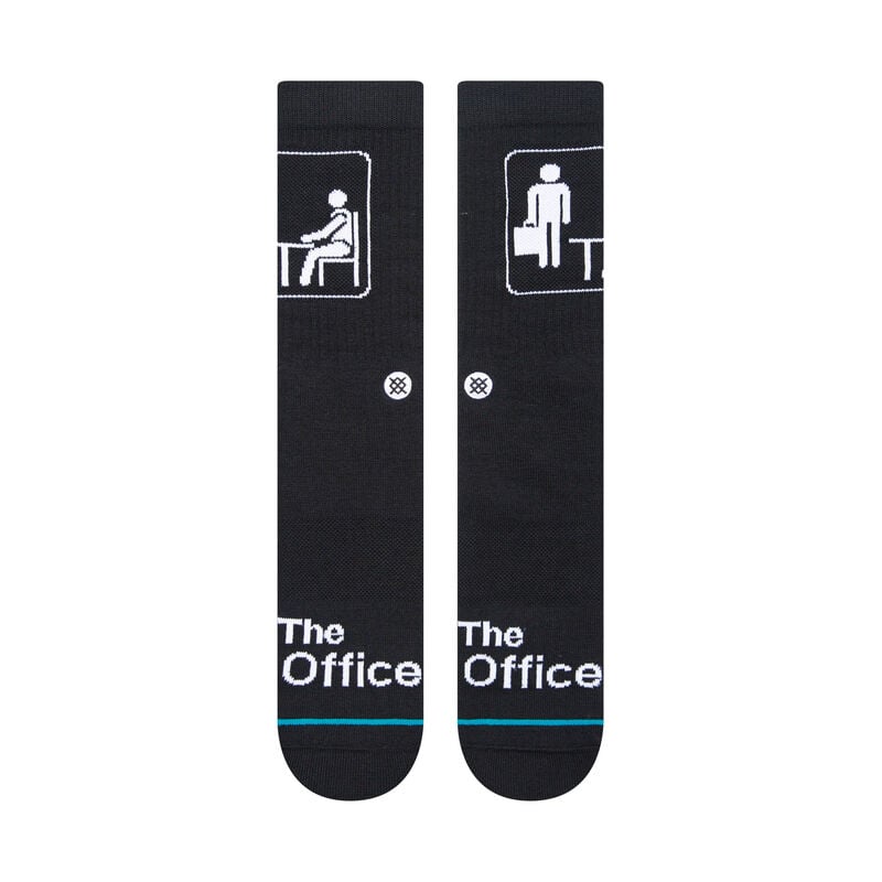 Stance The Office Intro Crew Socks (Small, Black)