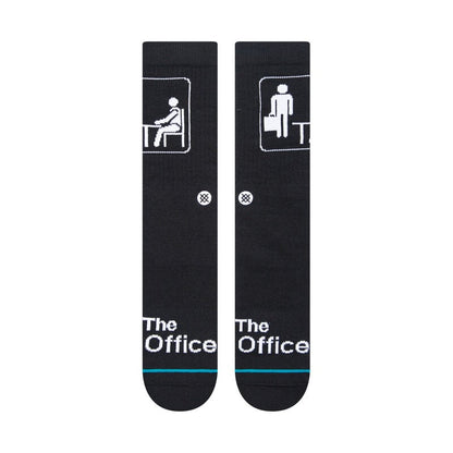 Stance The Office Intro Crew Socks (Small, Black)