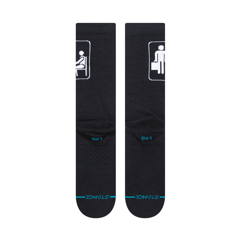 Stance The Office Intro Crew Socks (Small, Black)