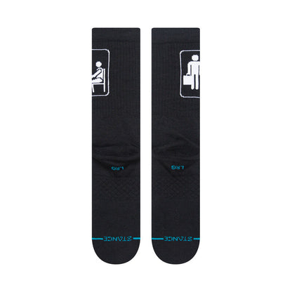 Stance The Office Intro Crew Socks (Small, Black)