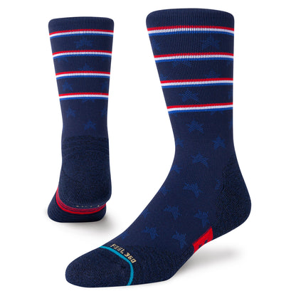 Stance Independence Crew Socks (Small, Navy)