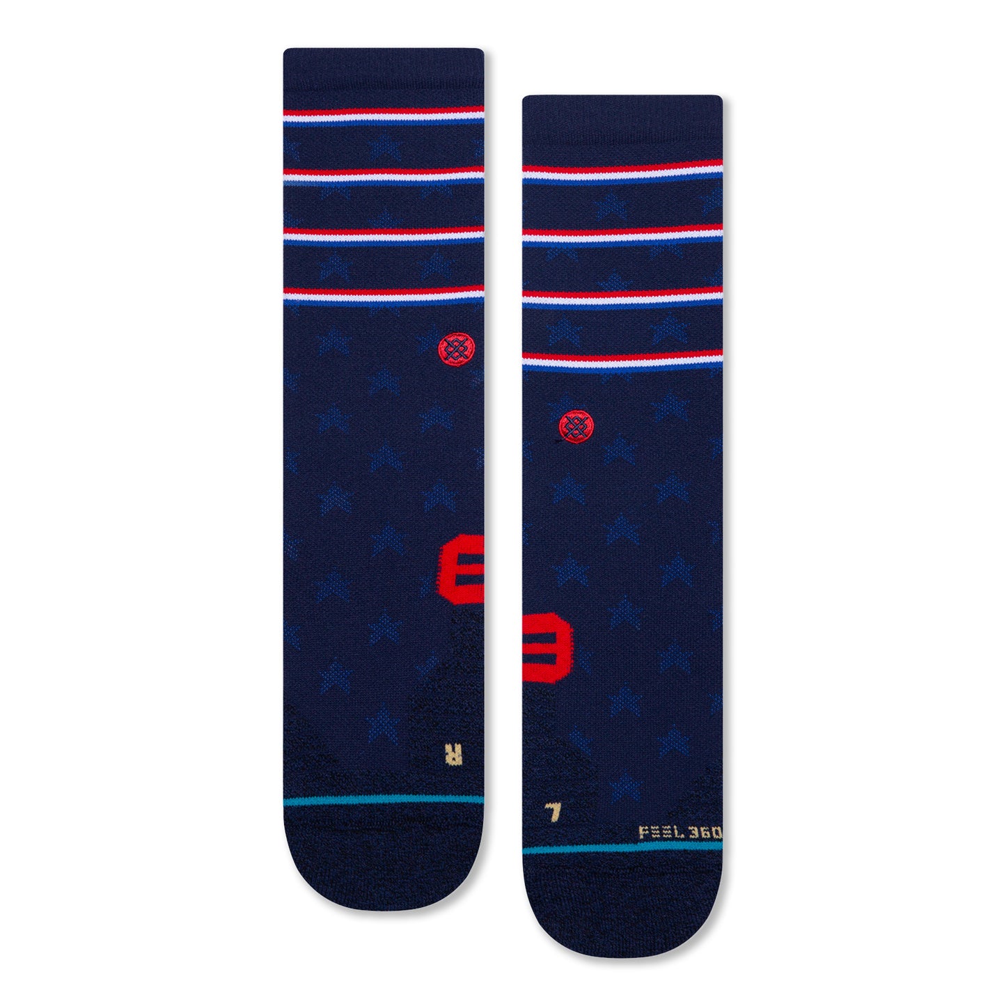 Stance Independence Crew Socks (Small, Navy)