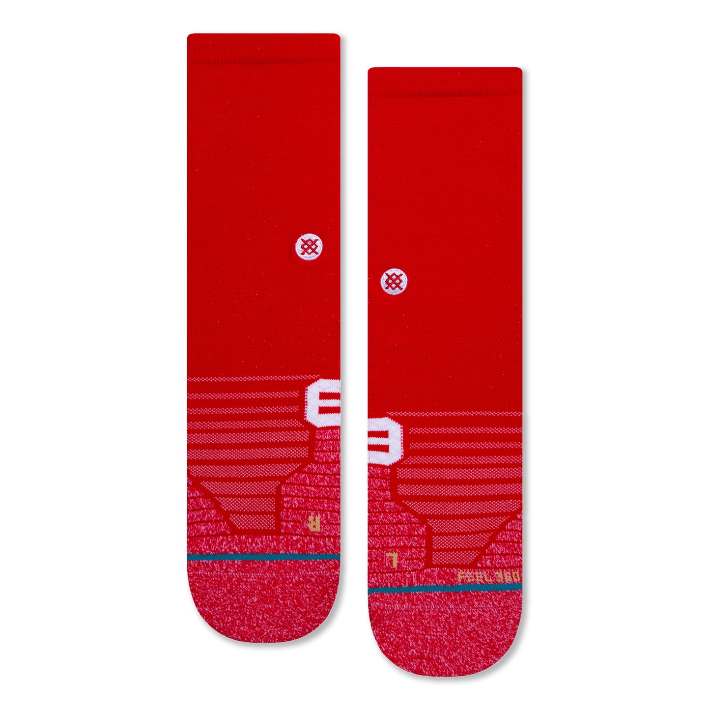 Stance Versa Crew Socks (Medium, Red)