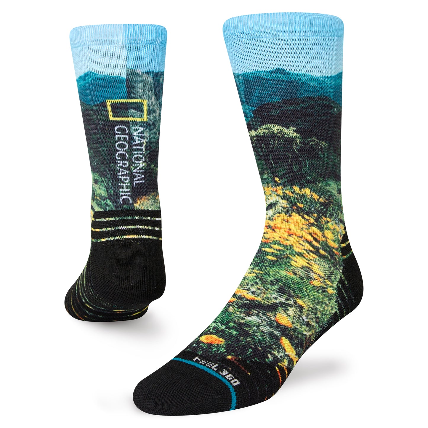 Stance Crew Poppy Trails Socks (Large, Black)