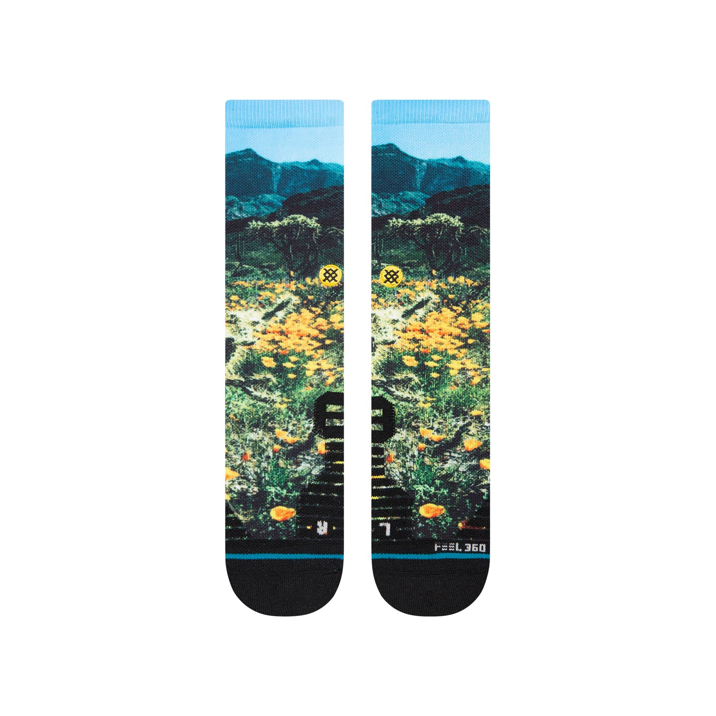 Stance Crew Poppy Trails Socks (Large, Black)