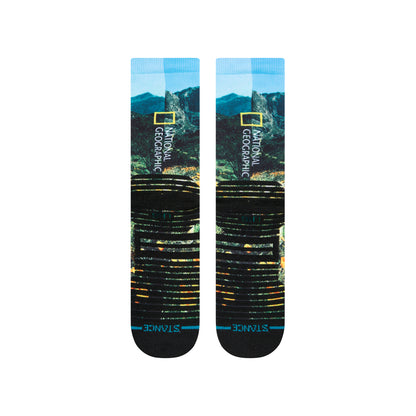 Stance Crew Poppy Trails Socks (Large, Black)