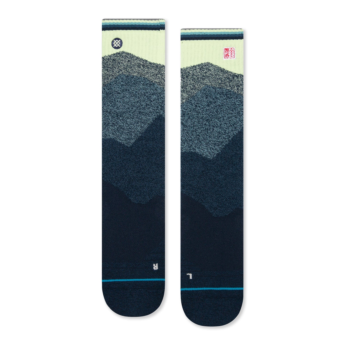 Stance 4 Peaks Crew Socks (Medium, Navy)