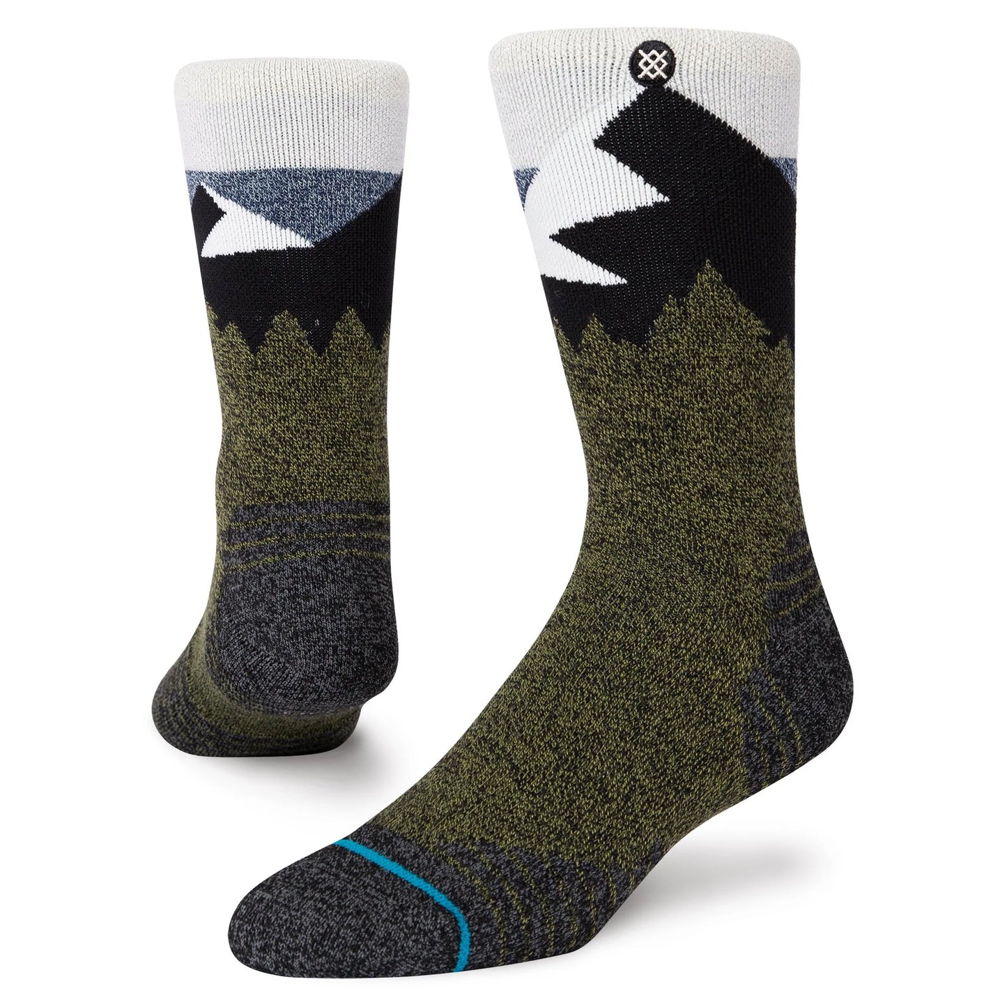 Stance Divided Crew Socks (Medium, Blue)