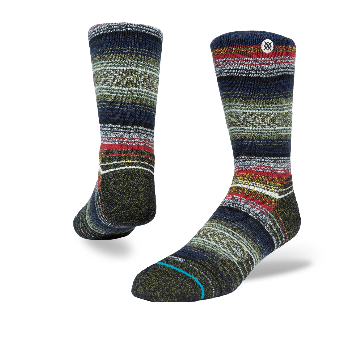Stance Windy Peaks Crew Socks (Medium, Black)