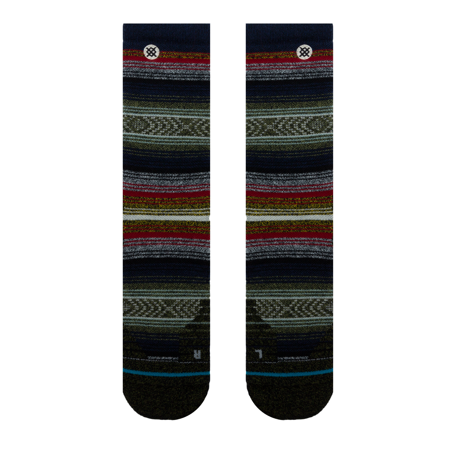 Stance Windy Peaks Crew Socks (Small, Black)