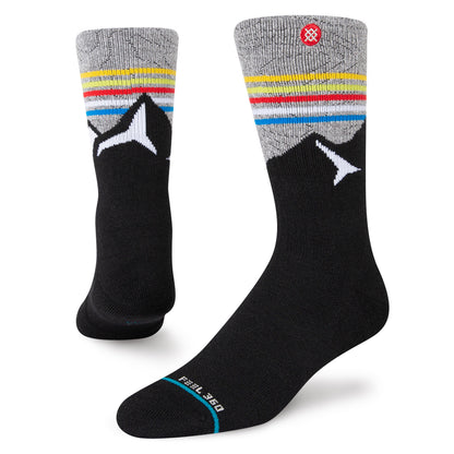 Stance Chin Peak Crew Socks (Medium, Grey)