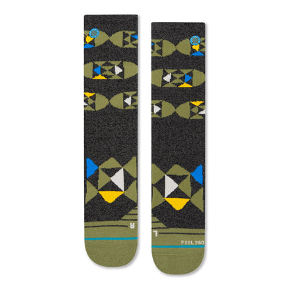 Stance Geodes Crew Socks (Large, Black)