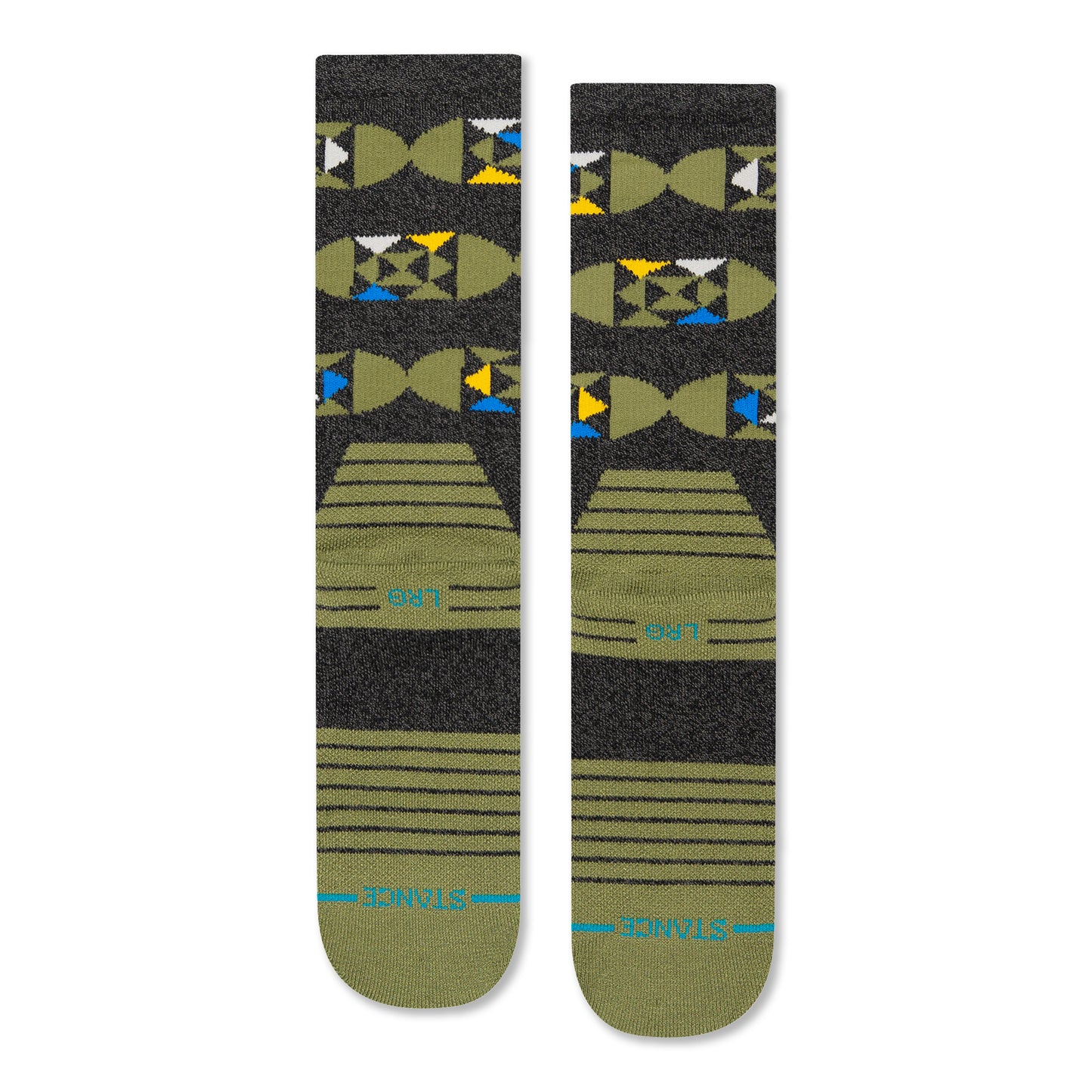 Stance Geodes Crew Socks (Large, Black)