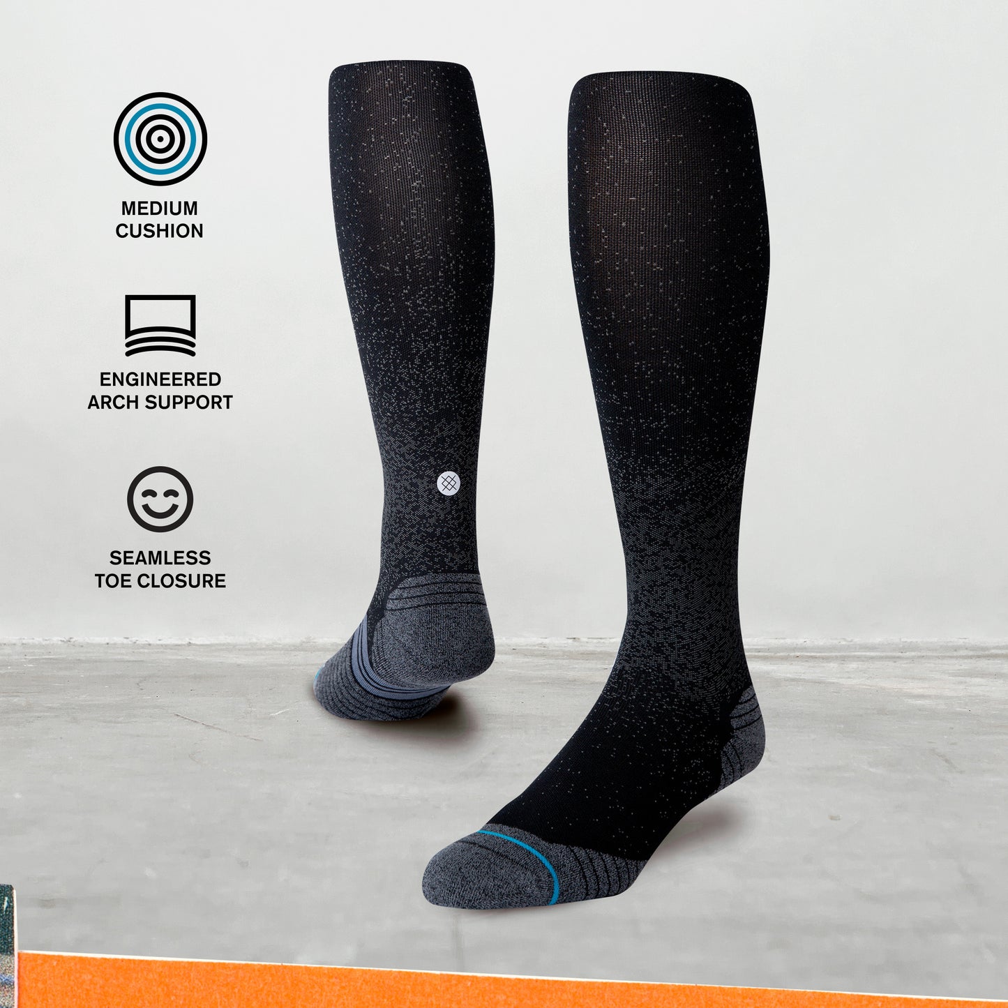 Stance Austere OTC Socks (Large, Black)