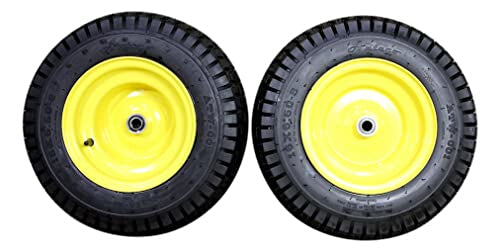 (Set of 2) 16x6.50-8 Tires & Wheels 4 Ply for Lawn & Garden Mower Turf Tires .75" Bearing. (Because we supply a precision ball bearing the shaft must be clean and straight for them to fit properly)