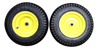 (Set of 2) 16x6.50-8 Tires & Wheels 4 Ply for Lawn & Garden Mower Turf Tires .75" Bearing. (Because we supply a precision ball bearing the shaft must be clean and straight for them to fit properly)