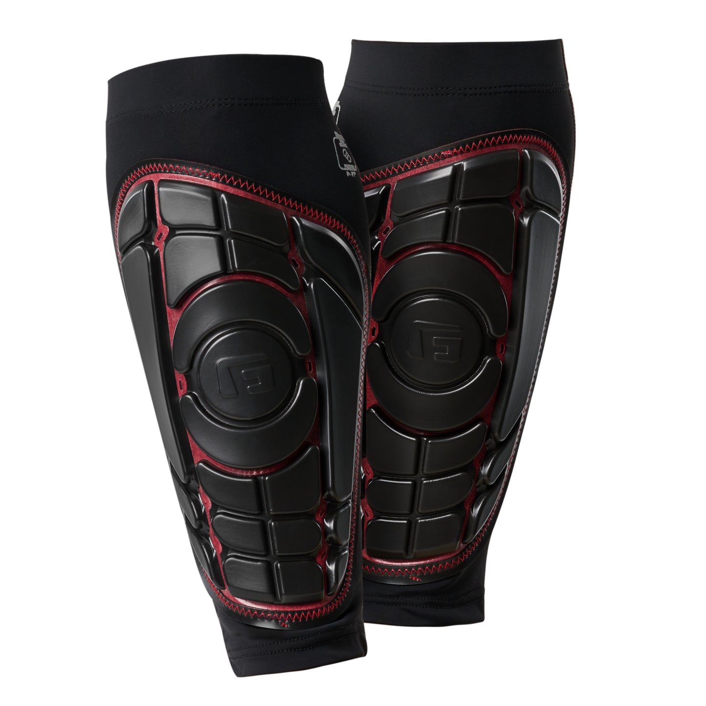 G-Form Pro-S Elite Soccer Shin Guards - Soccer Pads for Adults - Athletic Gear - Black/Red, Large