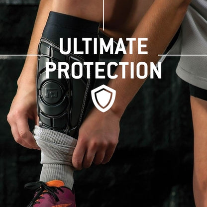 G-Form Pro-S Elite Soccer Shin Guards - Soccer Pads for Adults - Athletic Gear - Black/Red, Large
