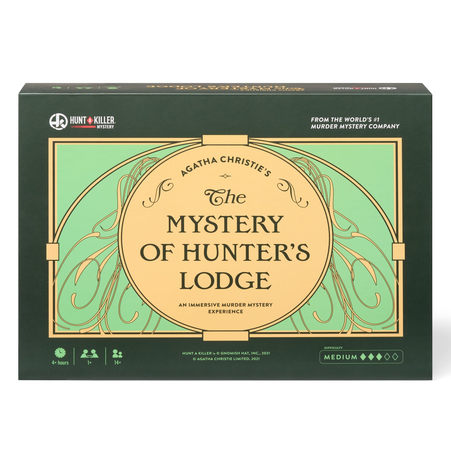 Hunt A Killer & Agatha Christie's The Mystery of Hunter's Lodge - Murder Mystery Game for True Crime Fans with Evidence & Puzzles - Solve Crimes at Date Night or Family Game Night - Age 14+