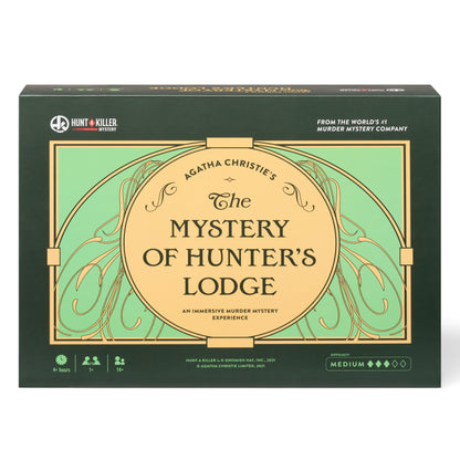 Hunt A Killer & Agatha Christie's The Mystery of Hunter's Lodge - Murder Mystery Game for True Crime Fans with Evidence & Puzzles - Solve Crimes at Date Night or Family Game Night - Age 14+