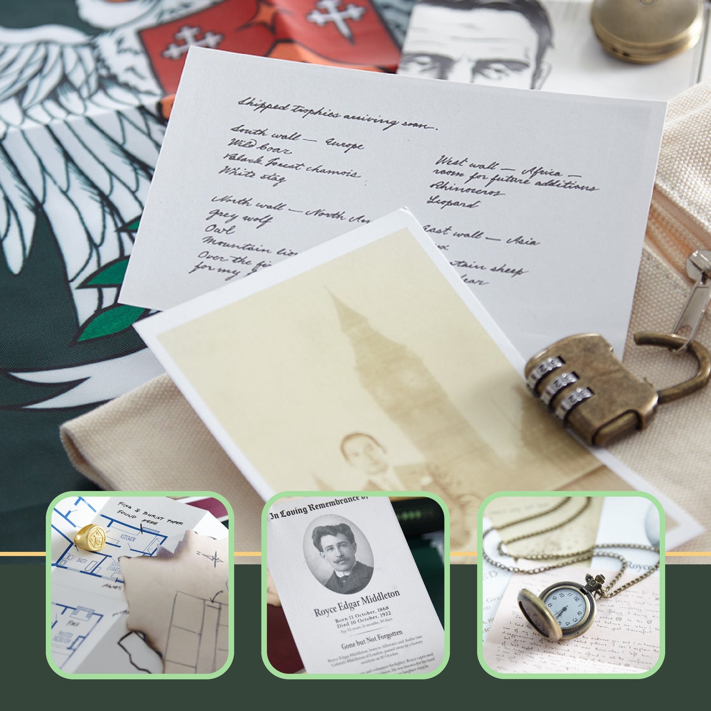 Hunt A Killer & Agatha Christie's The Mystery of Hunter's Lodge - Murder Mystery Game for True Crime Fans with Evidence & Puzzles - Solve Crimes at Date Night or Family Game Night - Age 14+