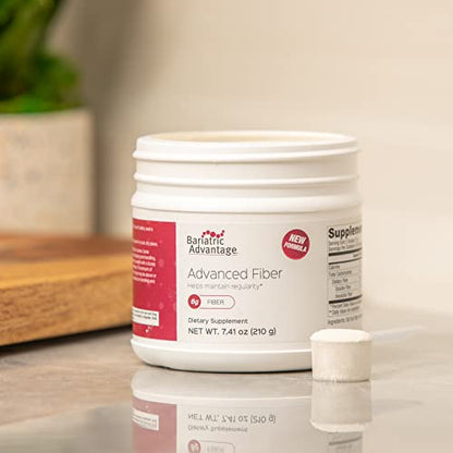 Bariatric Advantage Advanced Fiber, Powdered Formula Supports a Healthy Intestinal Environment and Increases Absorption of Calcium and Magnesium - Unflavored, 30 Servings