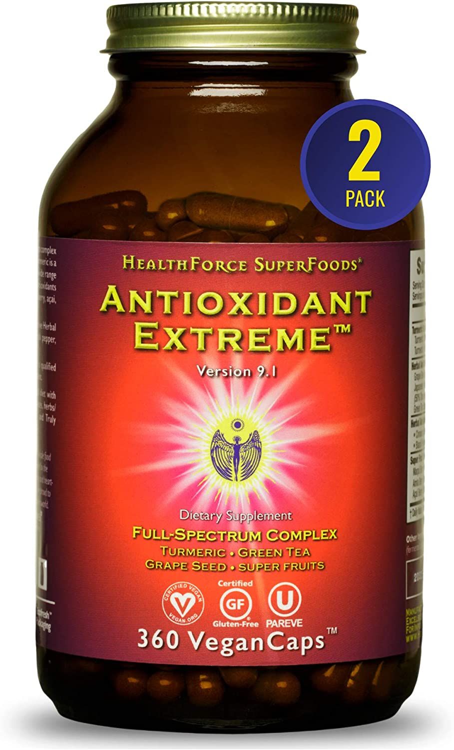 HealthForce SuperFoods Antioxidant Extreme - 360 VeganCaps - Pack of 2