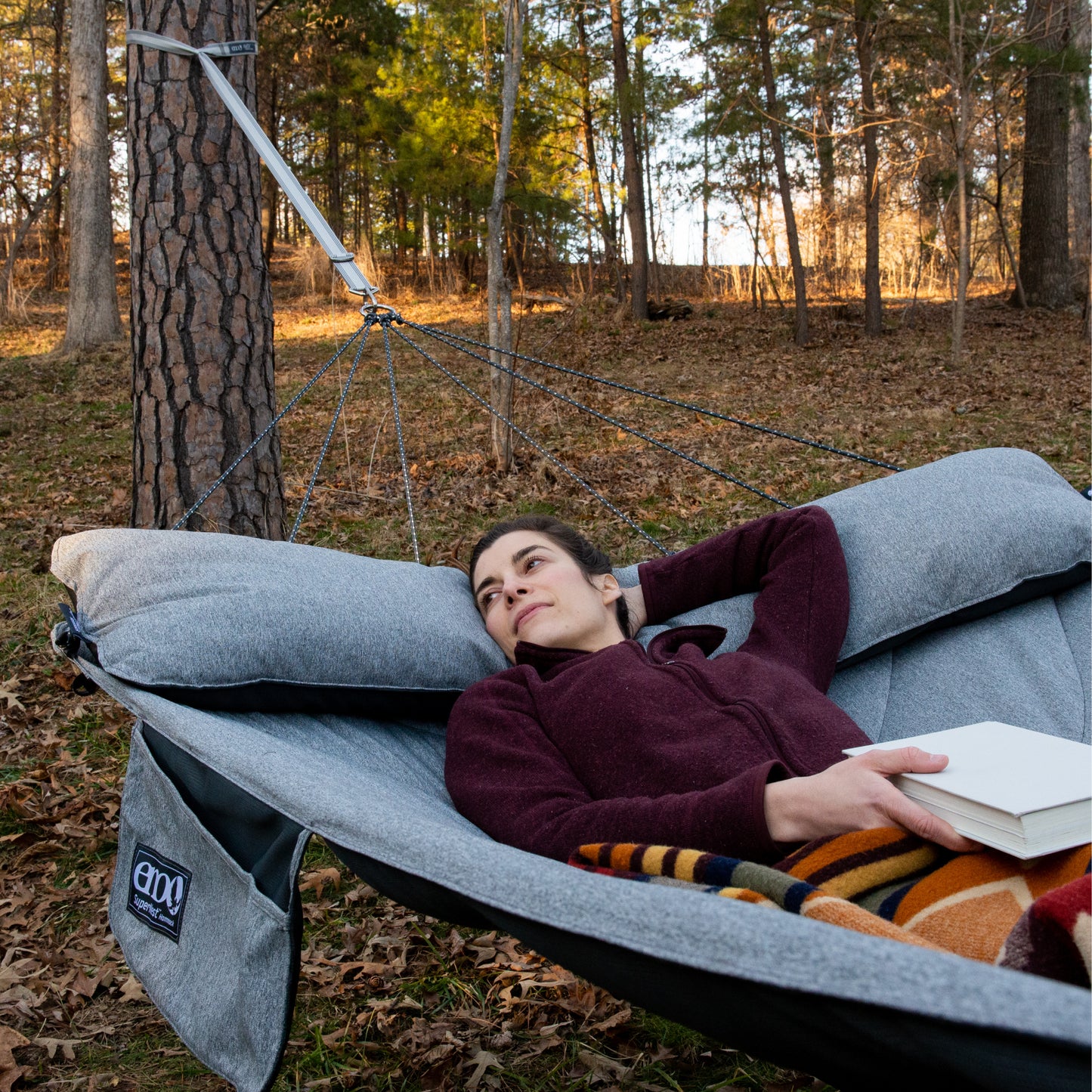 ENO, Eagles Nest Outfitters DoubleNest Print Lightweight Camping Hammock, 1 to 2 Person, Roots Studio Special Edition