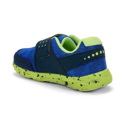 See Kai Run - Ryder II FlexiRun Athletic Shoe for Little Kids, Blue/Lime, Toddler 5
