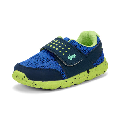 See Kai Run - Ryder II FlexiRun Athletic Shoe for Little Kids, Blue/Lime, Toddler 5