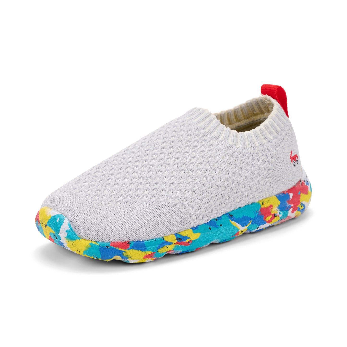 See Kai Run - Ryder Knit FlexiRun Slip-on Athletic Shoe for Little Kids, Gray/Multi, Toddler 7