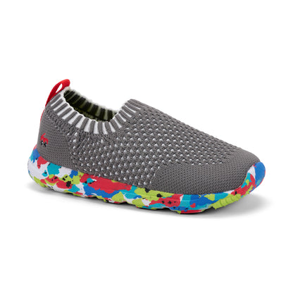 See Kai Run - Ryder Knit FlexiRun Slip-on Athletic Shoe for Little Kids, Dark Gray, Toddler 9