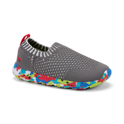 See Kai Run - Ryder Knit FlexiRun Slip-on Athletic Shoe for Little Kids, Dark Gray, Little Kid 11