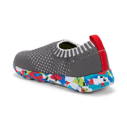 See Kai Run - Ryder Knit FlexiRun Slip-on Athletic Shoe for Little Kids, Dark Gray, Little Kid 11
