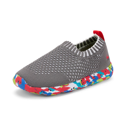 See Kai Run - Ryder Knit FlexiRun Slip-on Athletic Shoe for Little Kids, Dark Gray, Toddler 4