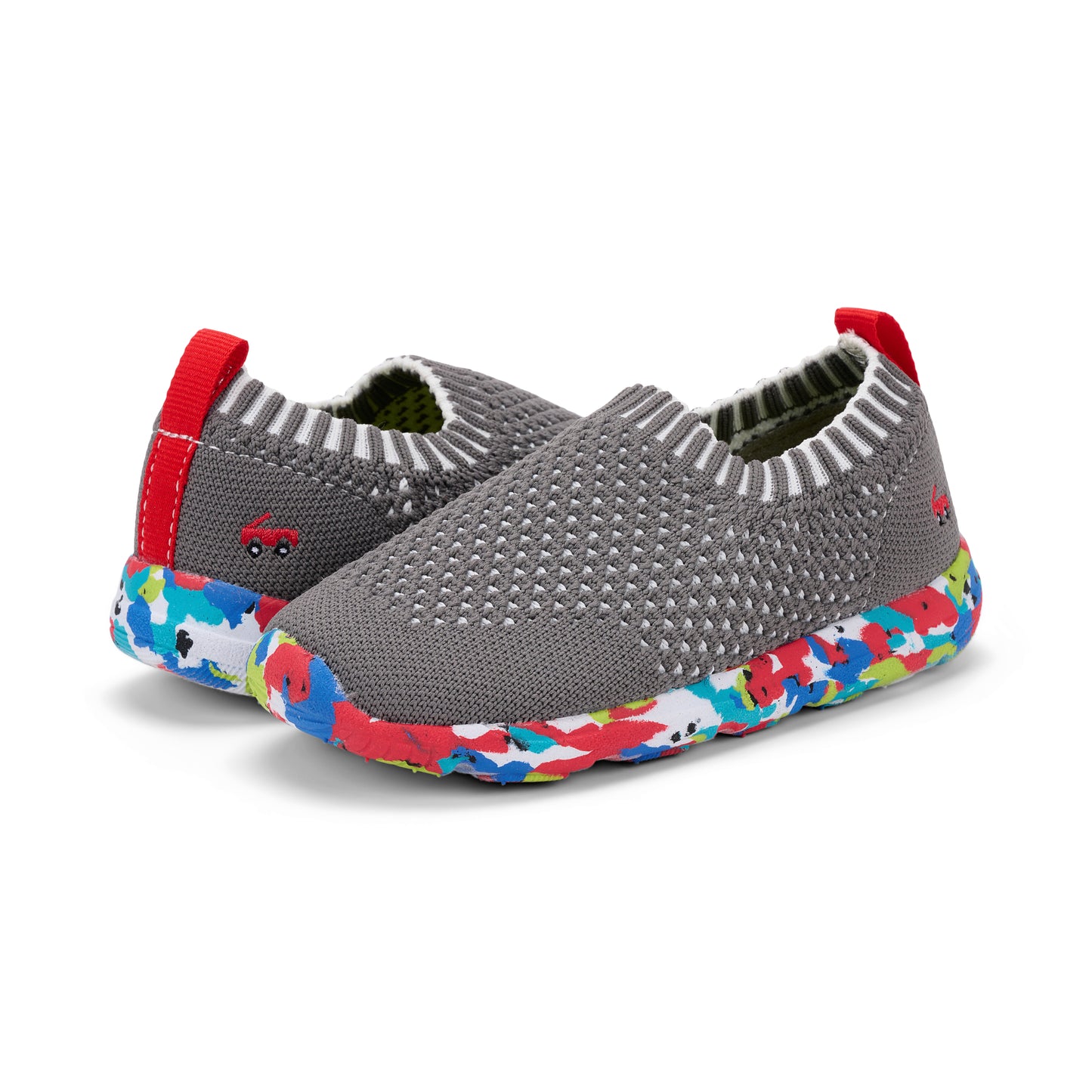 See Kai Run - Ryder Knit FlexiRun Slip-on Athletic Shoe for Little Kids, Dark Gray, Little Kid 11