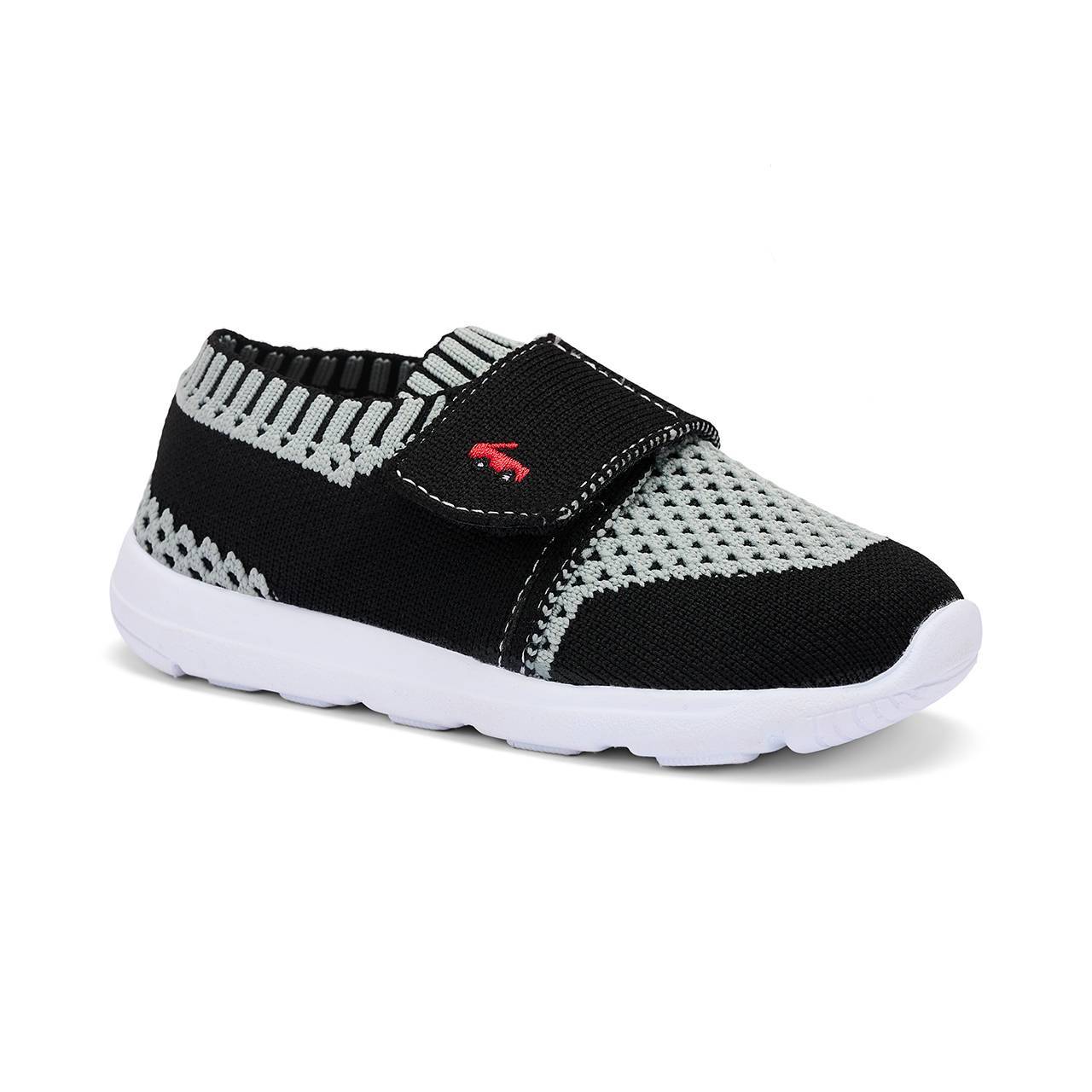 See Kai Run - Knit Strap FlexiRun‚Ñ¢  Athletic Shoe for Toddlers, Black, 7