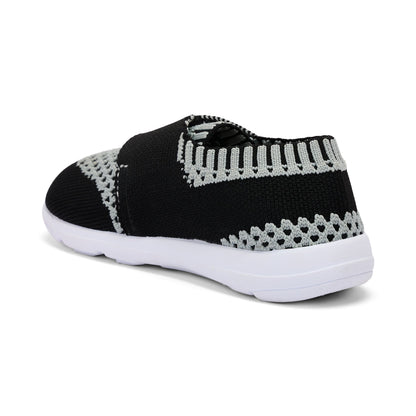 See Kai Run - Knit Strap FlexiRun‚Ñ¢  Athletic Shoe for Toddlers, Black, 5