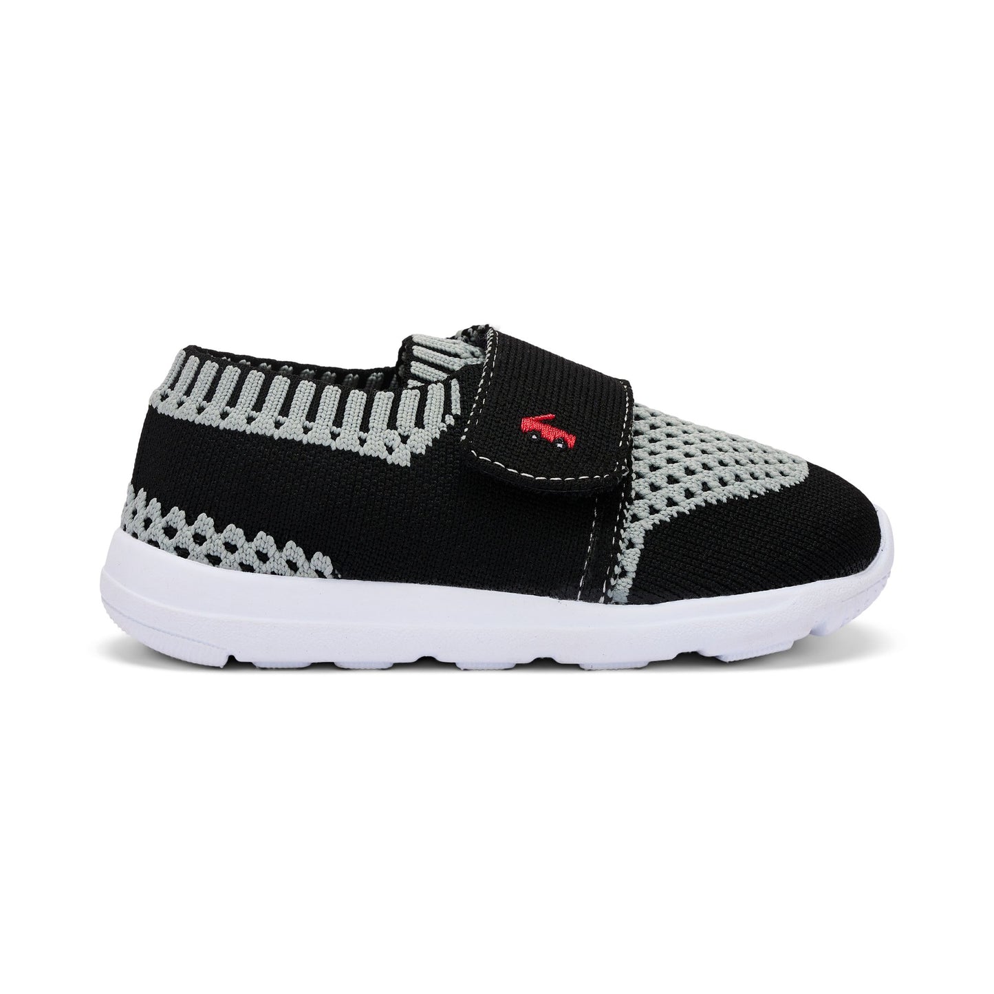 See Kai Run - Knit Strap FlexiRun‚Ñ¢  Athletic Shoe for Toddlers, Black, 7
