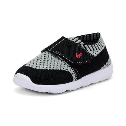See Kai Run - Knit Strap FlexiRun‚Ñ¢  Athletic Shoe for Toddlers, Black, 7