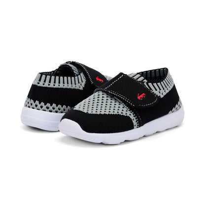 See Kai Run - Knit Strap FlexiRun‚Ñ¢  Athletic Shoe for Toddlers, Black, 6